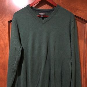 Banana Republic V-Neck Sweater Luxe Large Green